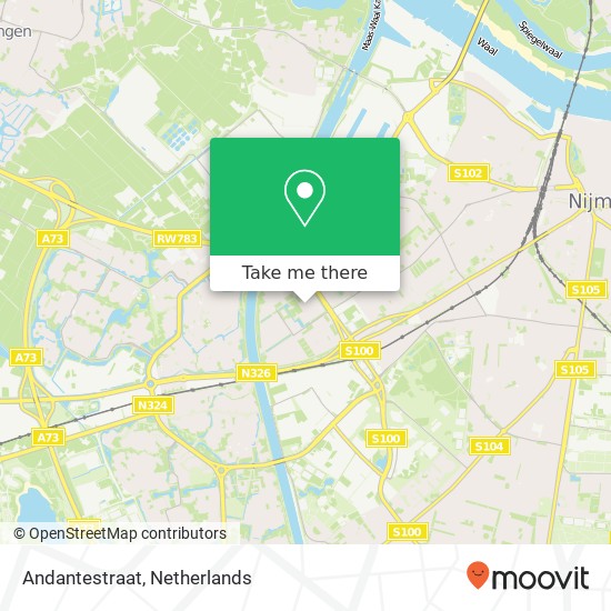 Andantestraat, 6544 PN Nijmegen map