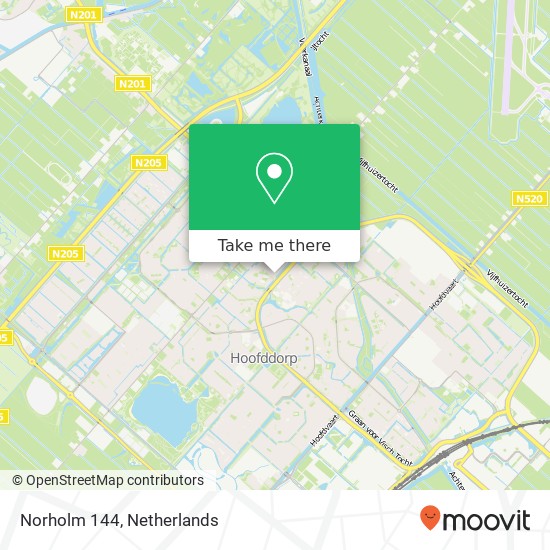 Norholm 144, 2133 HM Hoofddorp map