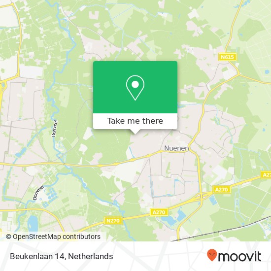 Beukenlaan 14, 5671 AJ Nuenen map