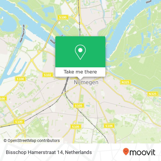 Bisschop Hamerstraat 14, Bisschop Hamerstraat 14, 6511 NB Nijmegen, Nederland map