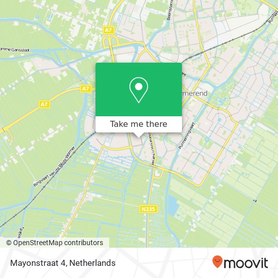 Mayonstraat 4, Mayonstraat 4, 1448 CE Purmerend, Nederland map