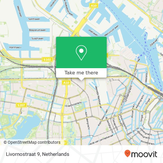 Livornostraat 9, 1055 ZV Amsterdam map