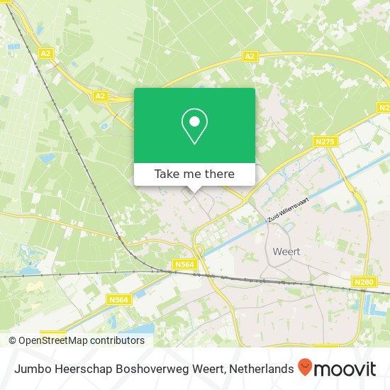 Jumbo Heerschap Boshoverweg Weert, Boshoverweg Karte