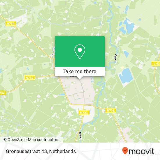 Gronausestraat 43, 7581 CC Losser map