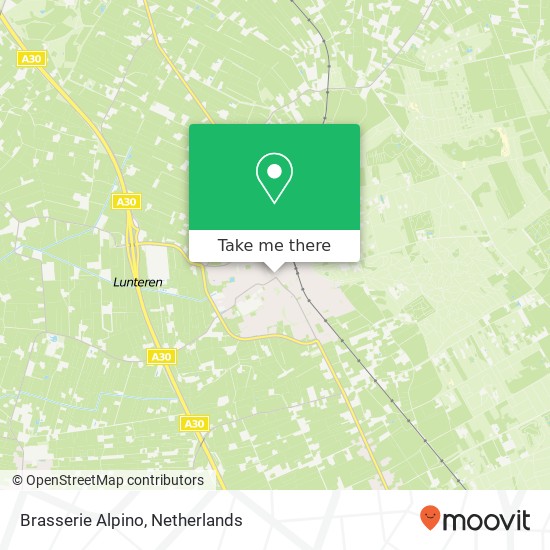 Brasserie Alpino, Dorpsstraat 42 map
