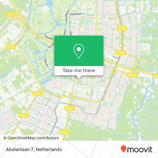 Abelenlaan 7, 1185 RT Amstelveen Karte