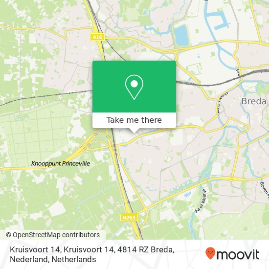 Kruisvoort 14, Kruisvoort 14, 4814 RZ Breda, Nederland map