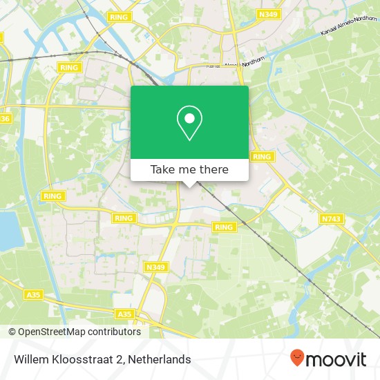 Willem Kloosstraat 2, 7606 BB Almelo Karte