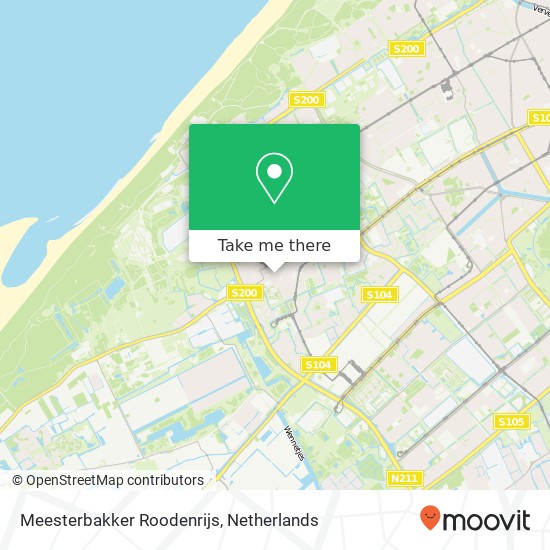 Meesterbakker Roodenrijs, Loosduinse Hoofdplein 189 map