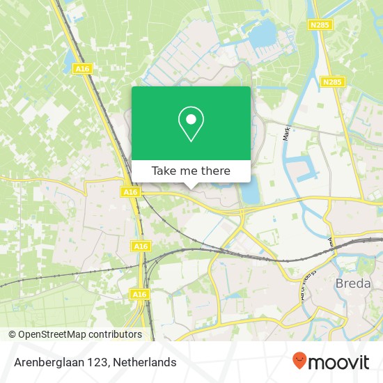 Arenberglaan 123, Arenberglaan 123, 4824 RJ Breda, Nederland Karte