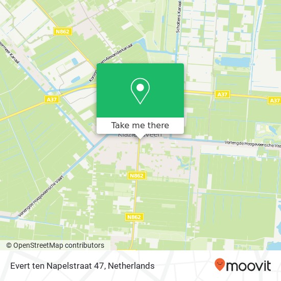 Evert ten Napelstraat 47, 7891 GX Klazienaveen map