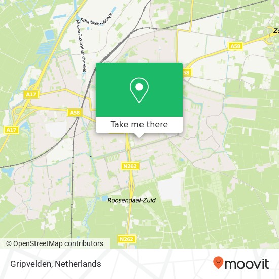 Gripvelden, Gripvelden, 4707 Roosendaal, Nederland map