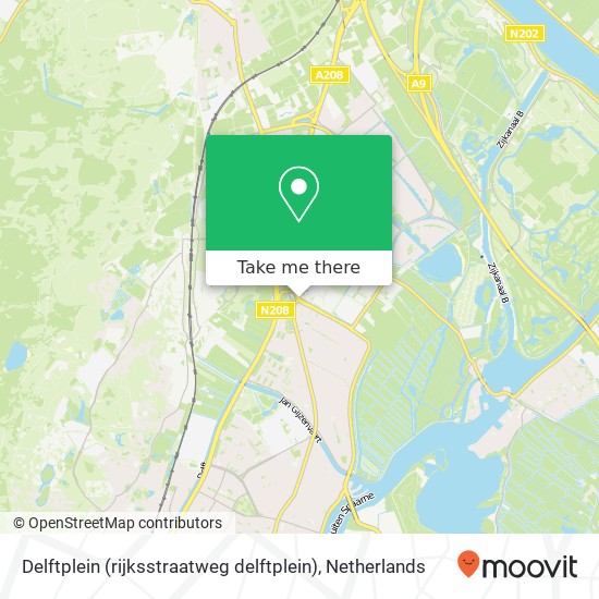 Delftplein (rijksstraatweg delftplein), 2026 Haarlem Karte
