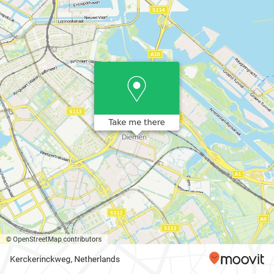 Kerckerinckweg, 1111 Diemen Karte