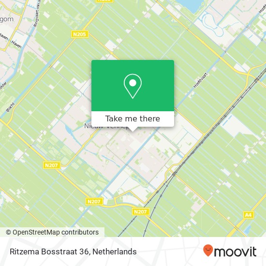 Ritzema Bosstraat 36, 2152 XG Nieuw-Vennep map
