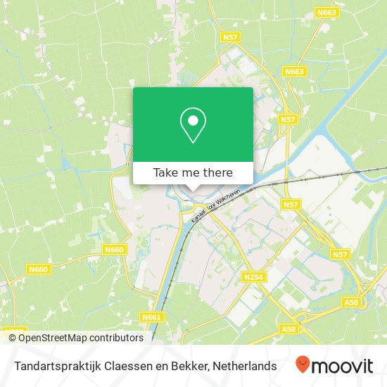 Tandartspraktijk Claessen en Bekker, Kalverstraat 3 Karte