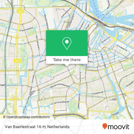 Van Baerlestraat 16-H, Van Baerlestraat 16-H, 1071 AW Amsterdam, Nederland Karte