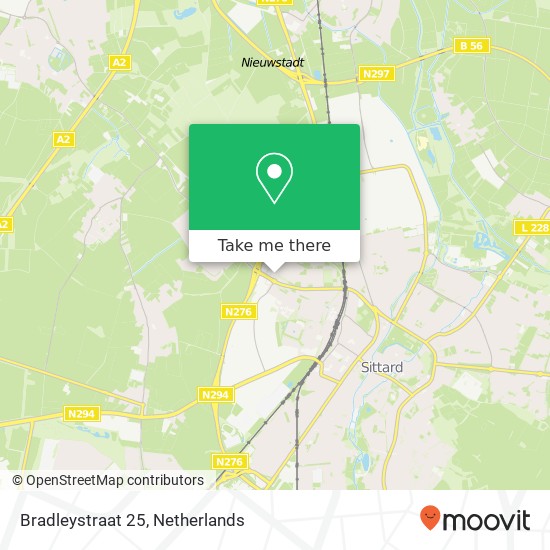 Bradleystraat 25, Bradleystraat 25, 6135 CV Sittard, Nederland map