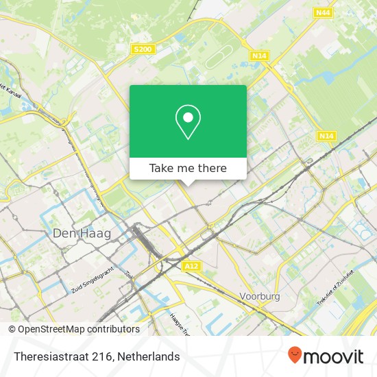 Theresiastraat 216, 2593 AV Den Haag Karte