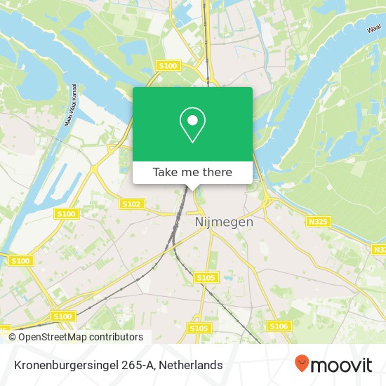 Kronenburgersingel 265-A, Kronenburgersingel 265-A, 6511 AS Nijmegen, Nederland Karte