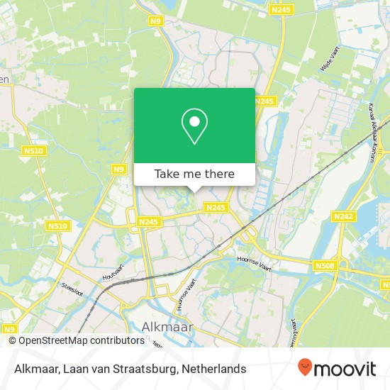 Alkmaar, Laan van Straatsburg map