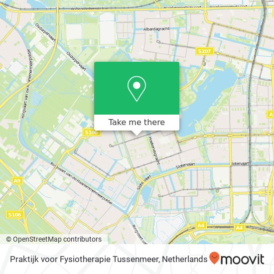 Praktijk voor Fysiotherapie Tussenmeer, Tussenmeer 90 map