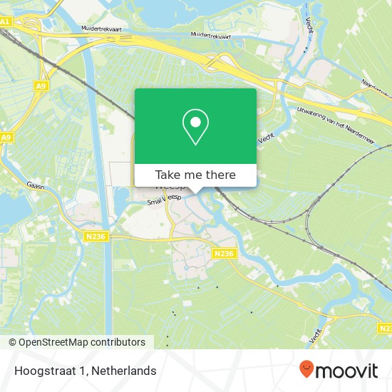 Hoogstraat 1, 1381 VS Weesp map