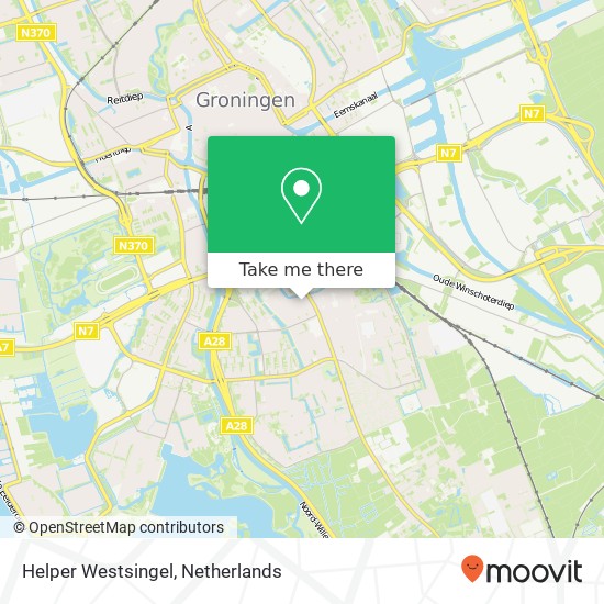 Helper Westsingel, Helper Westsingel, 9721 BD Groningen, Nederland Karte