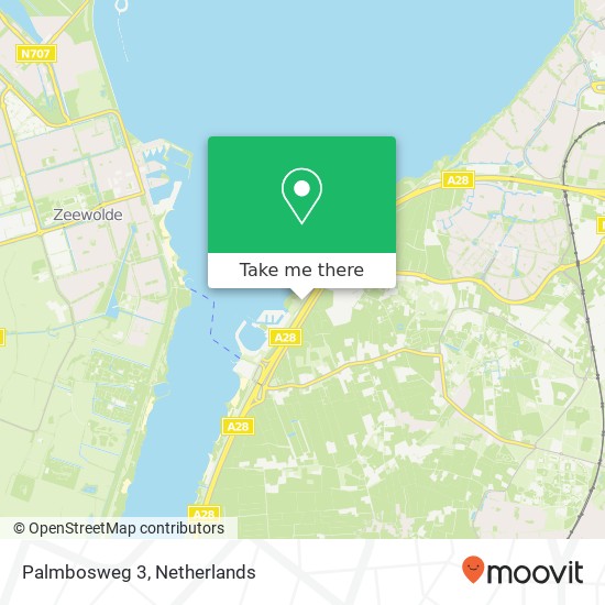 Palmbosweg 3, 3853 LB Ermelo map