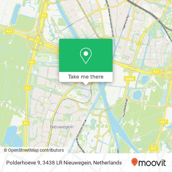 Polderhoeve 9, 3438 LR Nieuwegein map