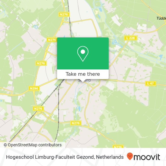 Hogeschool Limburg-Faculteit Gezond, Gouverneur van Hovellstraat 2 map