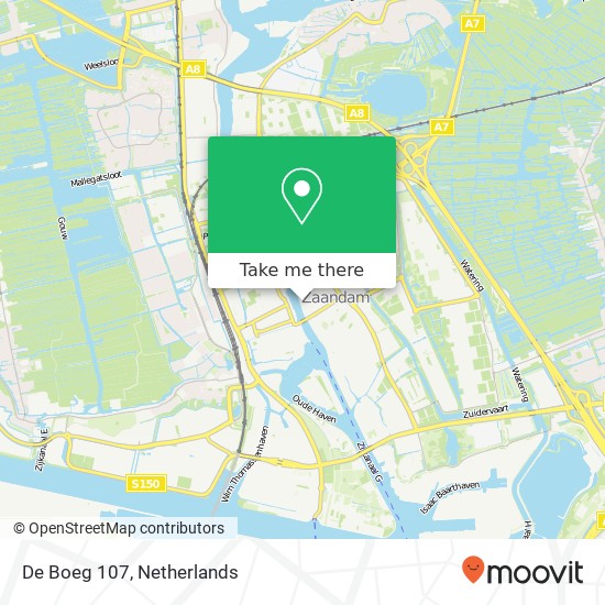 De Boeg 107, 1502 GX Zaandam map