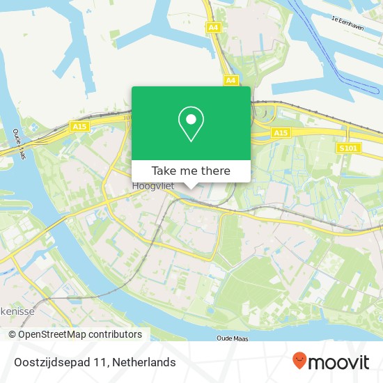 Oostzijdsepad 11, 3194 TC Hoogvliet map