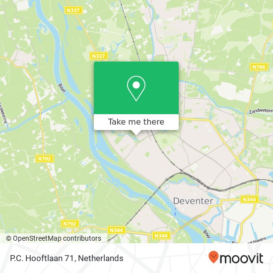 P.C. Hooftlaan 71, 7412 PK Deventer Karte