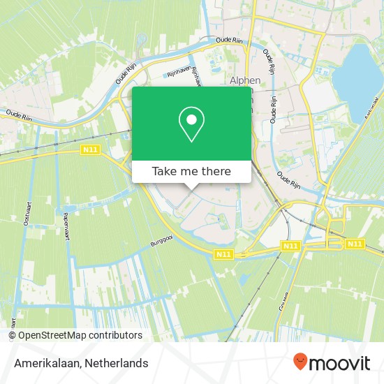 Amerikalaan, Amerikalaan, 2408 Alphen aan den Rijn, Nederland map