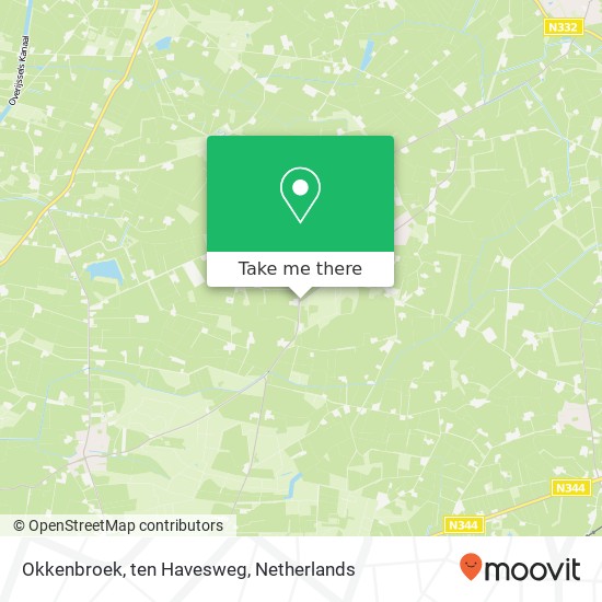 Okkenbroek, ten Havesweg map