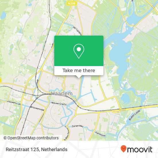 Reitzstraat 125, 2021 TR Haarlem map
