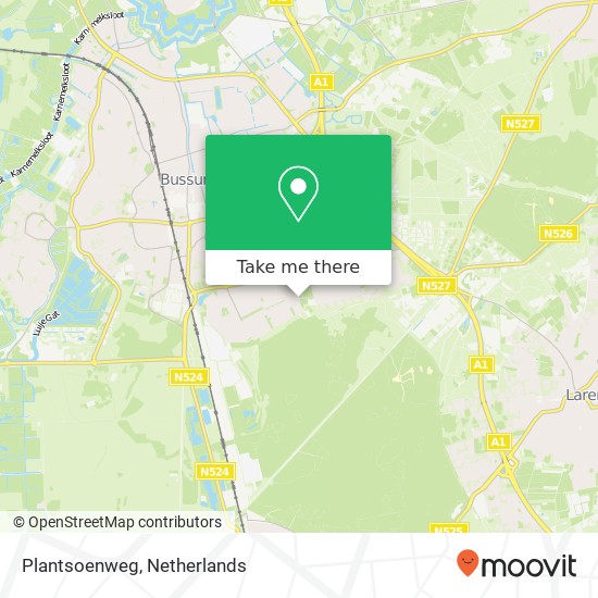 Plantsoenweg, 1403 VE Bussum Karte