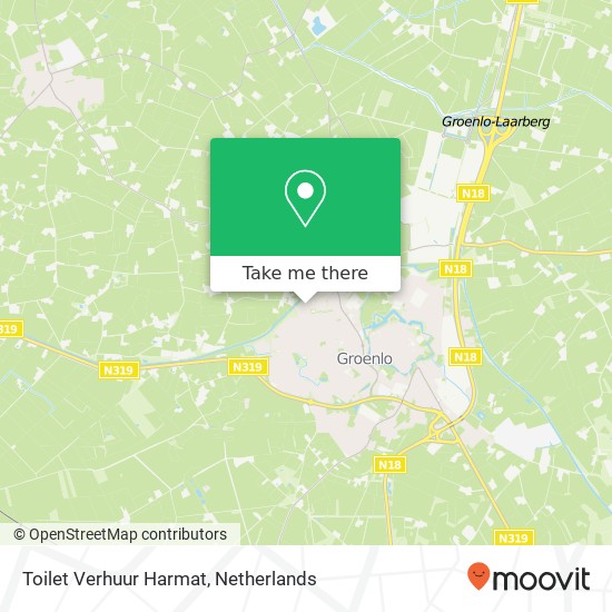 Toilet Verhuur Harmat, Troelstrastraat 1 map