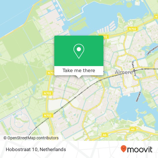 Hobostraat 10, 1312 KT Almere-Stad Karte