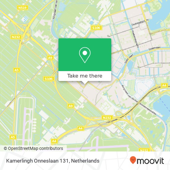 Kamerlingh Onneslaan 131, Kamerlingh Onneslaan 131, 1171 AE Badhoevedorp, Nederland Karte