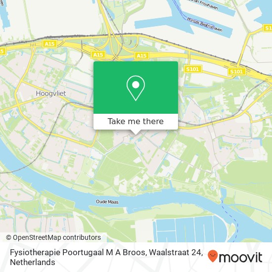 Fysiotherapie Poortugaal M A Broos, Waalstraat 24 Karte