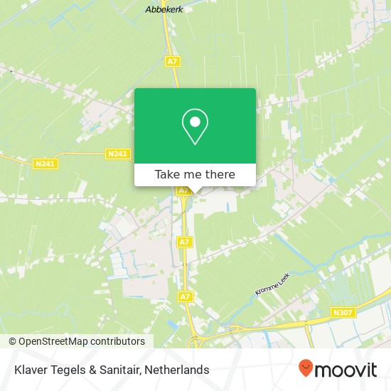 Klaver Tegels & Sanitair, Overspoor 4 map