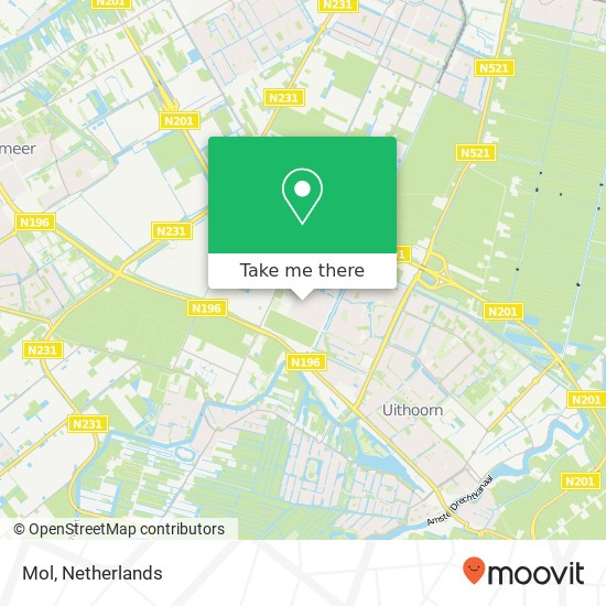 Mol, Mol, 1422 Uithoorn, Nederland map