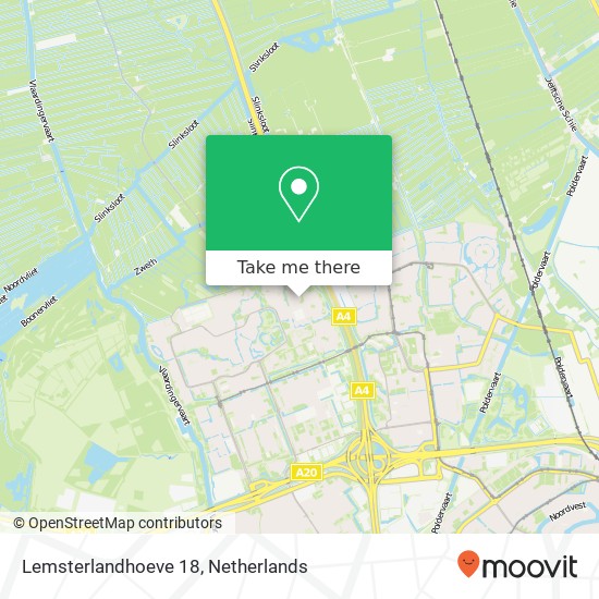 Lemsterlandhoeve 18, 3137 GM Vlaardingen map