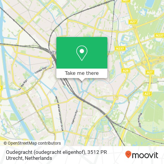 Oudegracht (oudegracht eligenhof), 3512 PR Utrecht map