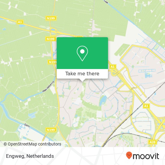 Engweg, 3828 ED Hoogland Karte