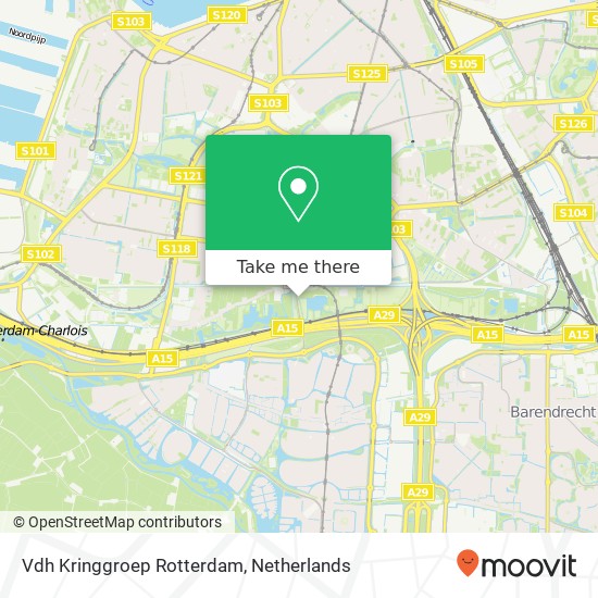 Vdh Kringgroep Rotterdam, Vrijenburgweg 6 map