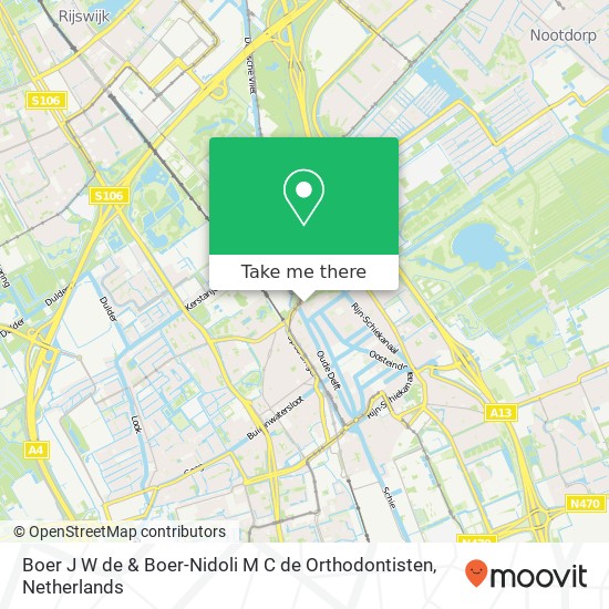 Boer J W de & Boer-Nidoli M C de Orthodontisten, Koningsplein 10 map