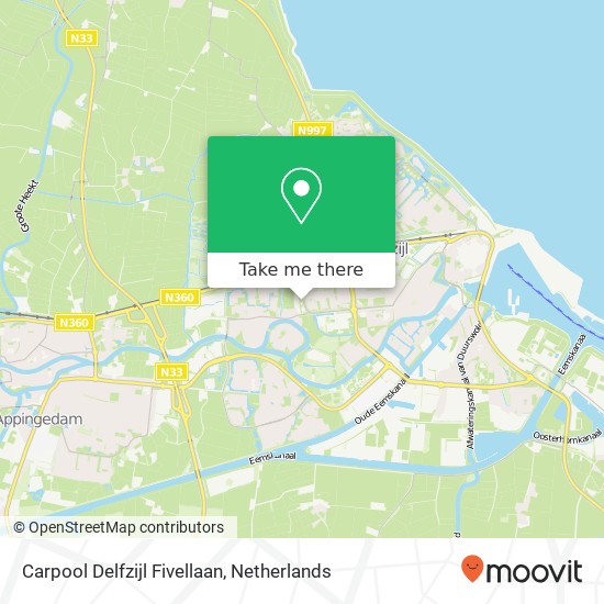 Carpool Delfzijl Fivellaan, 9934 Delfzijl map